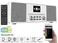 VR-Radio Stereo-Internetradio mit CD-Player, DAB+/FM & Bluetooth, 40 Watt, weiß; HiFi-Tuner für Internetradios & DAB+, mit USB-Ladeports HiFi-Tuner für Internetradios & DAB+, mit USB-Ladeports HiFi-Tuner für Internetradios & DAB+, mit USB-Ladeports HiFi-Tuner für Internetradios & DAB+, mit USB-Ladeports 