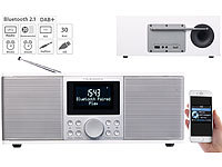 VR-Radio Digitales DAB+/FM-Stereo-Radio mit Bluetooth & Wecker, 30 Watt, weiß; Mini-DAB+-Radios Mini-DAB+-Radios 